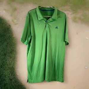 ADIDAS Kelly Green Jersey Polo Men's Sz XL